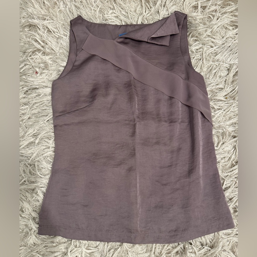 New Simply Vera Vera Wang Taupe Sleeveless Top